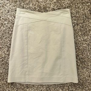 Banana Republic Cross Waist Stretch Cotton Pencil Skirt, Khaki, Size 0